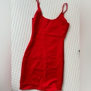 Mini red dress